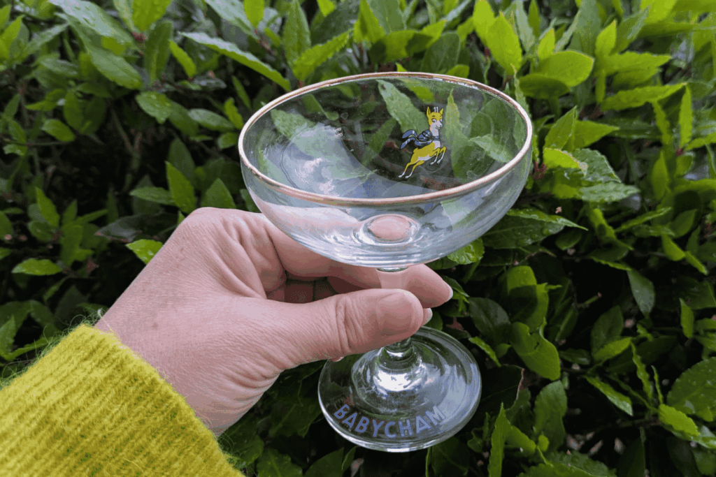 Babycham cocktail glass